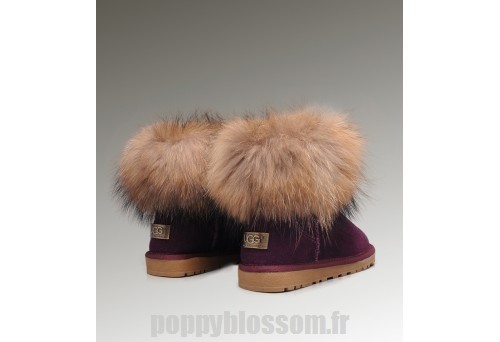 Bottes Ugg Cozy-191 Mini fourrure de renard violet?